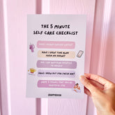 5 Minute Self Care Checklist